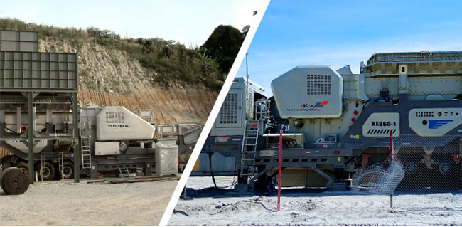 輪胎式移動顎式破碎機現場實拍