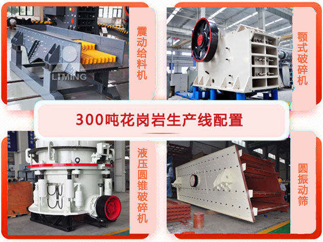 時產300噸花崗巖生產線設備配置