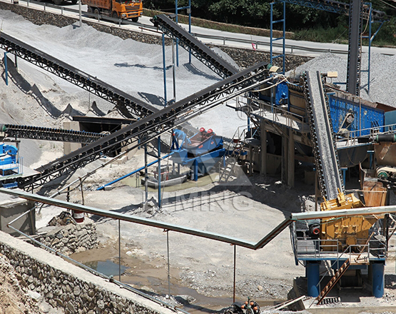 玄武巖破碎生產(chǎn)現(xiàn)場