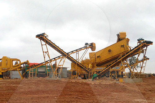 小型碎石破碎機工作現場