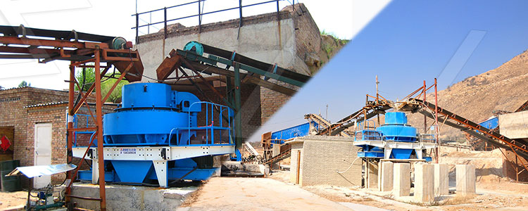 VSI制砂機工作現場