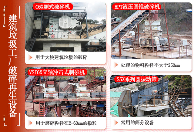 建筑垃圾工廠破碎再生設備