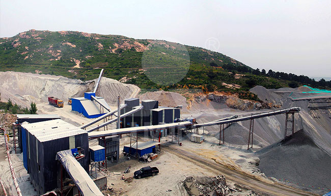 環保型大型碎石制砂生產線現場