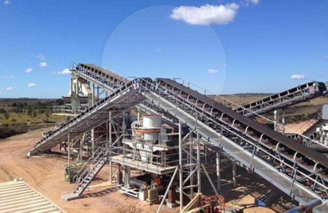 黎明河卵石成套制砂機現場