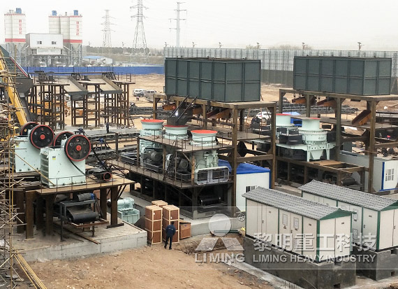 陜西寶雞時產600噸河卵石制砂生產線